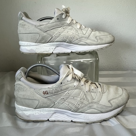 2016 ASICS GEL-LYTE V 5 III SAIL OFF WHITE ROSE GOLD SUEDE H600L-0101 Sz 12 FAIR - Picture 1 of 11